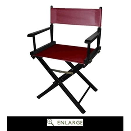 Casual Home Casual Home 200-02-021-48 18 in. Directors Chair Black Frame with Burgundy Canvas 200-02/021-48